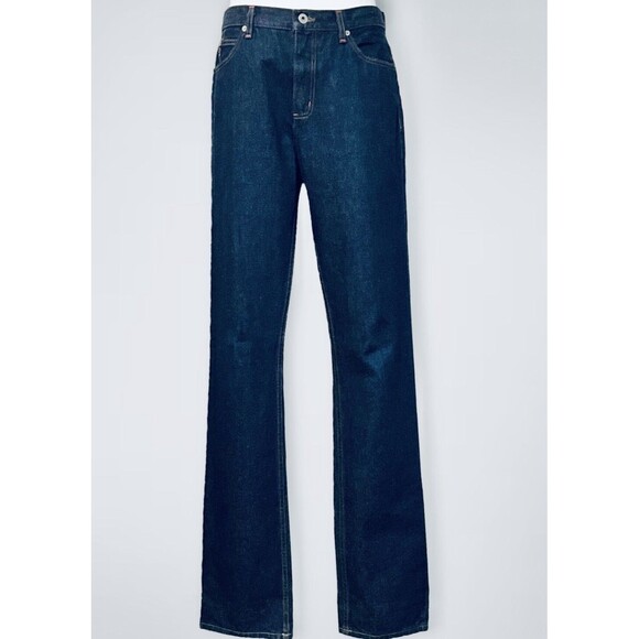 VTG Guess Red Selvedge Jeans 30x36 Straight Leg Dark Wash Made In USA Cut 51377 - Picture 1 of 16